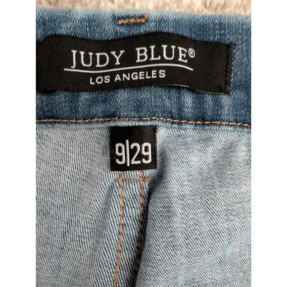 Judy Blue Pull On Super Flare Medium Wash Boho Denim Jeans Women's Size 29 - Picture 5 of 8
